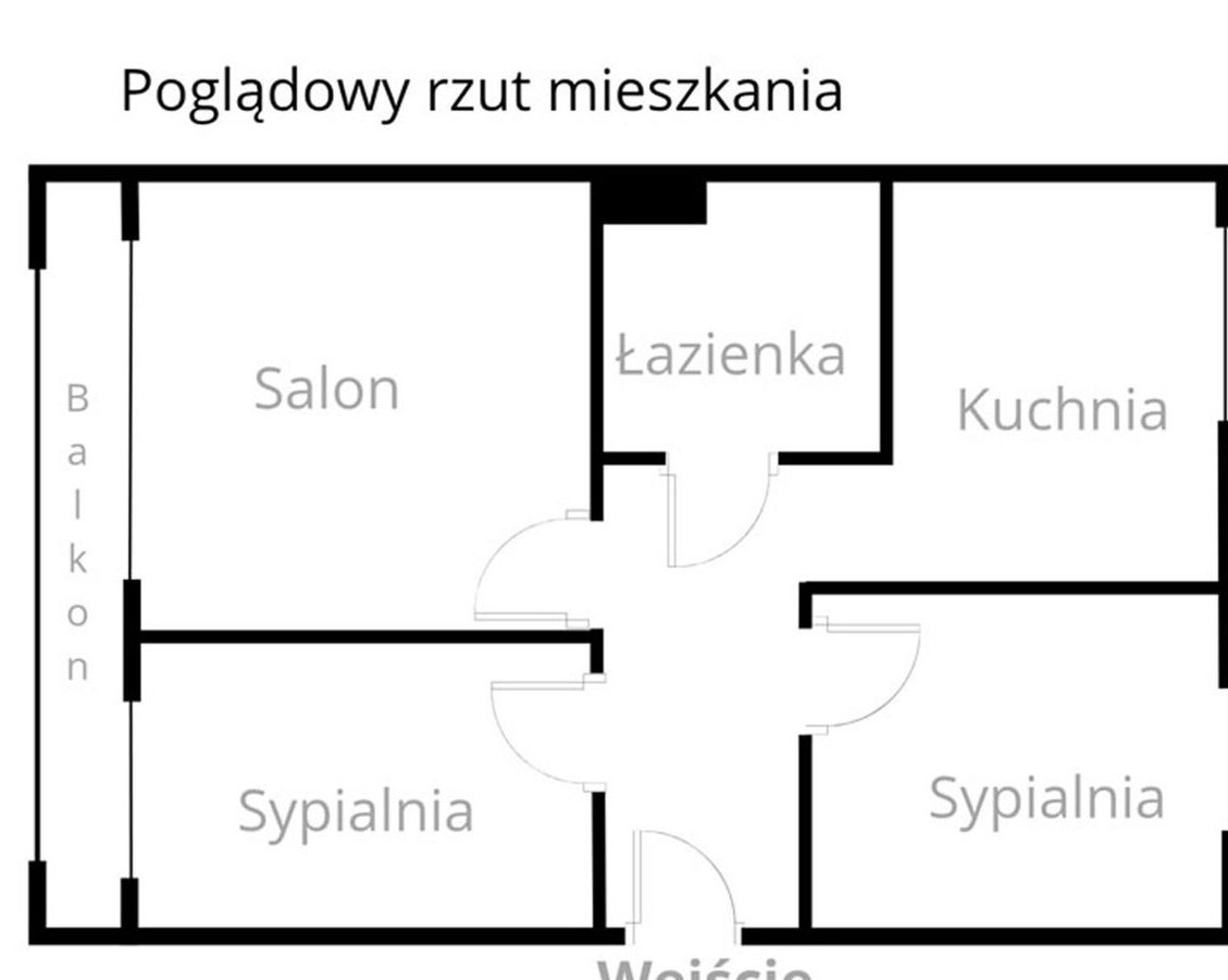 Przestronne 3-pokojowe mieszkanie z balkonem